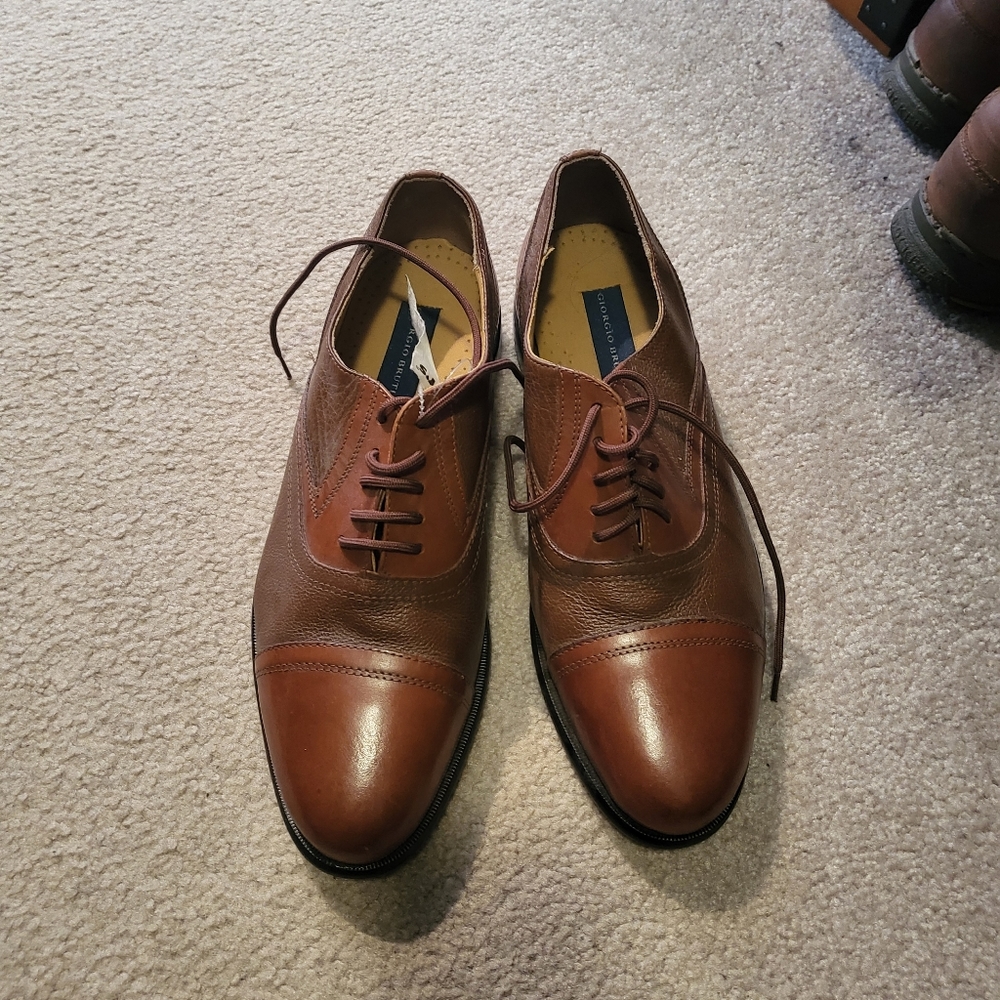 Brown shoes with laces